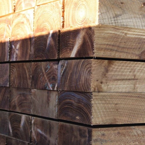 Timber railway sleepers green - railway,