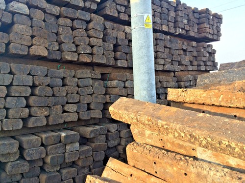 Rounded reclaimed pine railway - rounded,